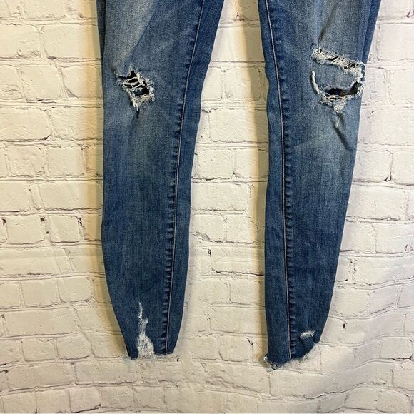 AEO Highest Rise Jeggings Distressed size 6 - Picture 5 of 8